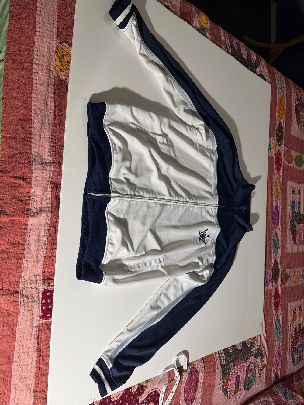 Men's Navy and White Performance Track Jacket